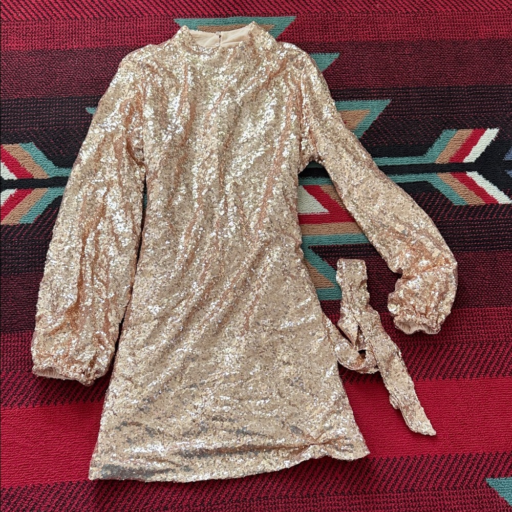 Sugarlips Gold Sequin Dress
